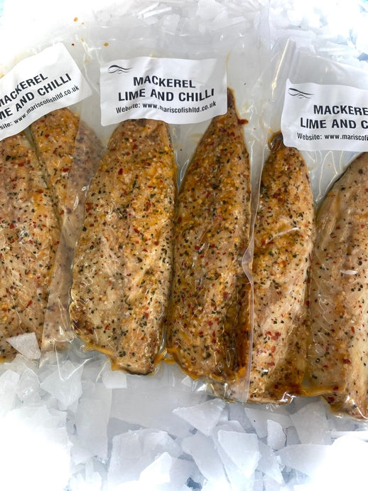 Lime and Chilli Smoked Mackerel Fillets - Marisco Fish Ltd Cornwalls finest seafoodsHot Smoked