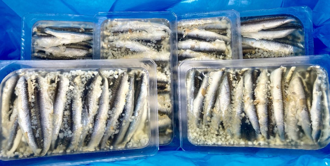 Luxury Marinated garlic anchovies - Marisco Fish Ltd Cornwalls finest seafoodsFish